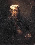 REMBRANDT Harmenszoon van Rijn Portrait of the Artist at His Easel gu oil painting